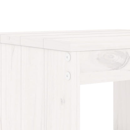 Bancos de jardim 2 pcs 40x36x45 cm pinho maciço branco