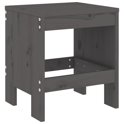 Bancos de jardim 2 pcs 40x36x45 cm pinho maciço cinzento