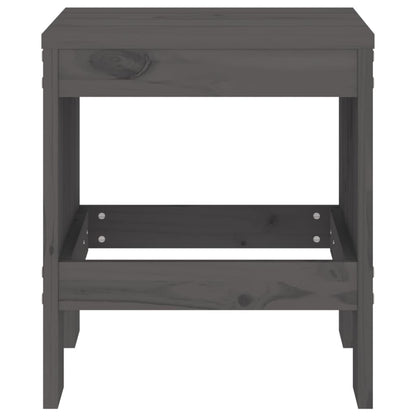 Bancos de jardim 2 pcs 40x36x45 cm pinho maciço cinzento