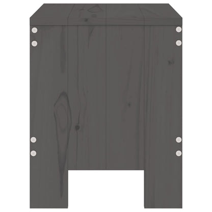 Bancos de jardim 2 pcs 40x36x45 cm pinho maciço cinzento