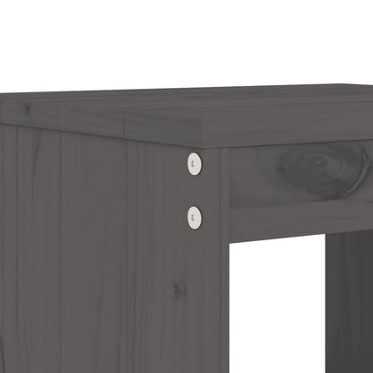 Bancos de jardim 2 pcs 40x36x45 cm pinho maciço cinzento