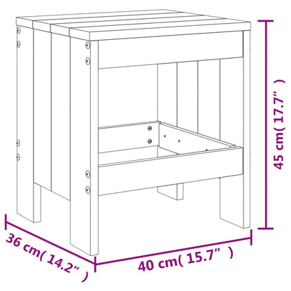 Bancos de jardim 2 pcs 40x36x45 cm pinho maciço cinzento