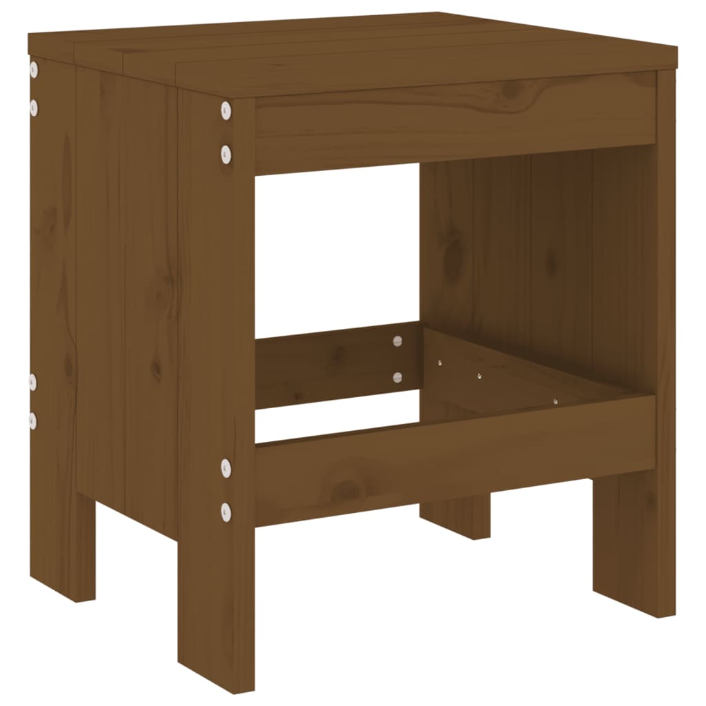 Bancos de jardim 2 pcs 40x36x45 cm pinho maciço castanho-mel