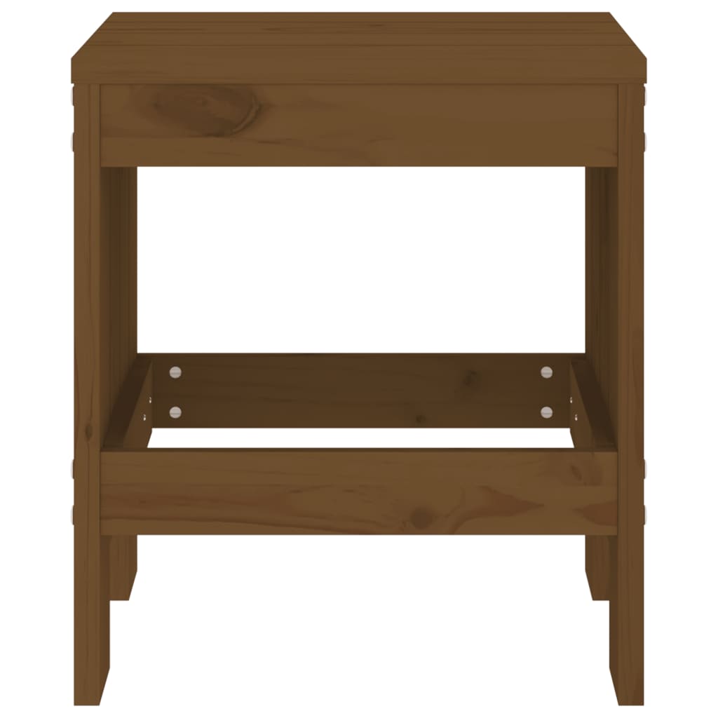 Bancos de jardim 2 pcs 40x36x45 cm pinho maciço castanho-mel