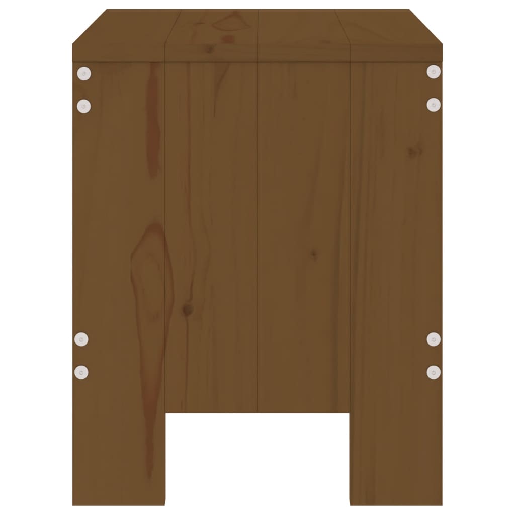 Bancos de jardim 2 pcs 40x36x45 cm pinho maciço castanho-mel