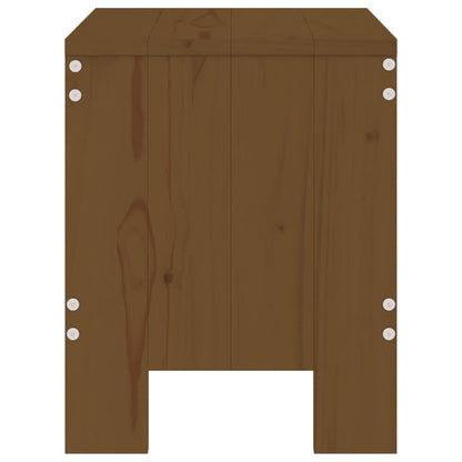 Bancos de jardim 2 pcs 40x36x45 cm pinho maciço castanho-mel