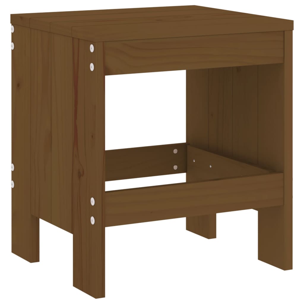 Bancos de jardim 2 pcs 40x36x45 cm pinho maciço castanho-mel