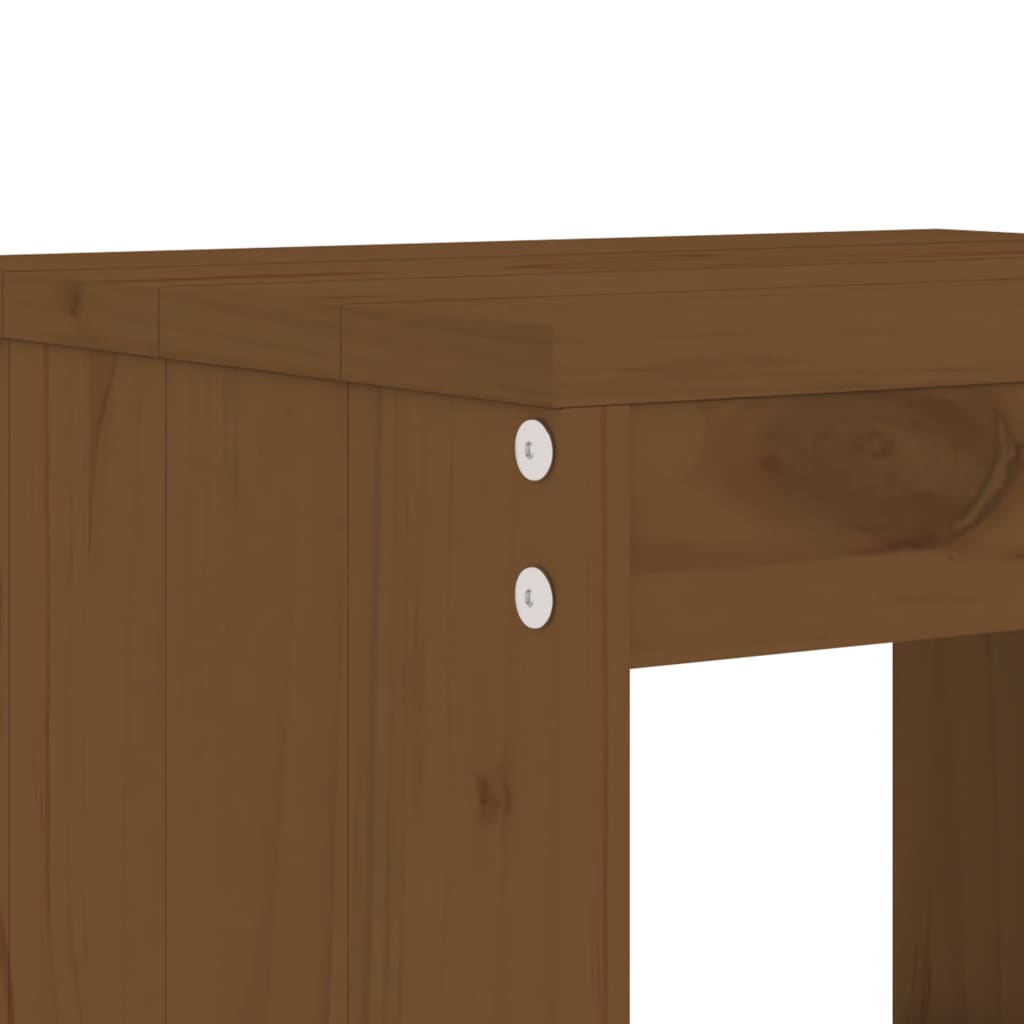 Bancos de jardim 2 pcs 40x36x45 cm pinho maciço castanho-mel