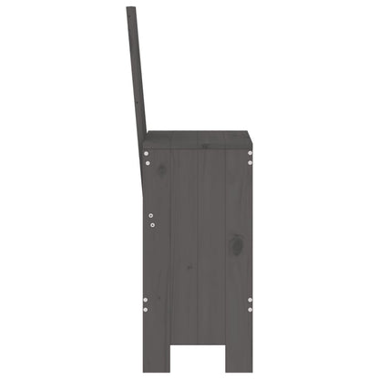 Cadeiras de bar 2 pcs 40x42x120 cm pinho maciço cinzento
