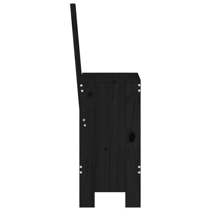 Cadeiras de bar 2 pcs 40x42x120 cm pinho maciço preto