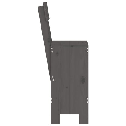 Cadeiras de bar 2 pcs 40x48,5x115,5 cm pinho maciço cinzento