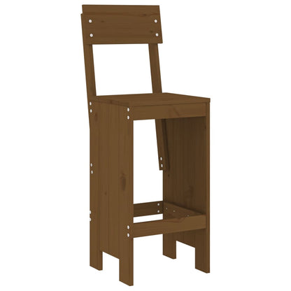 Cadeiras de bar 2 pcs 40x48,5x115,5cm pinho maciço castanho-mel