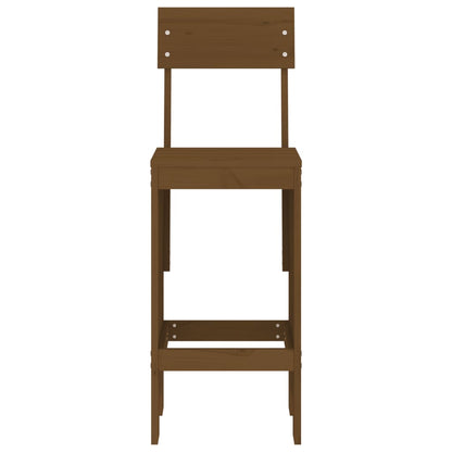 Cadeiras de bar 2 pcs 40x48,5x115,5cm pinho maciço castanho-mel