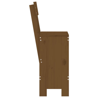 Cadeiras de bar 2 pcs 40x48,5x115,5cm pinho maciço castanho-mel