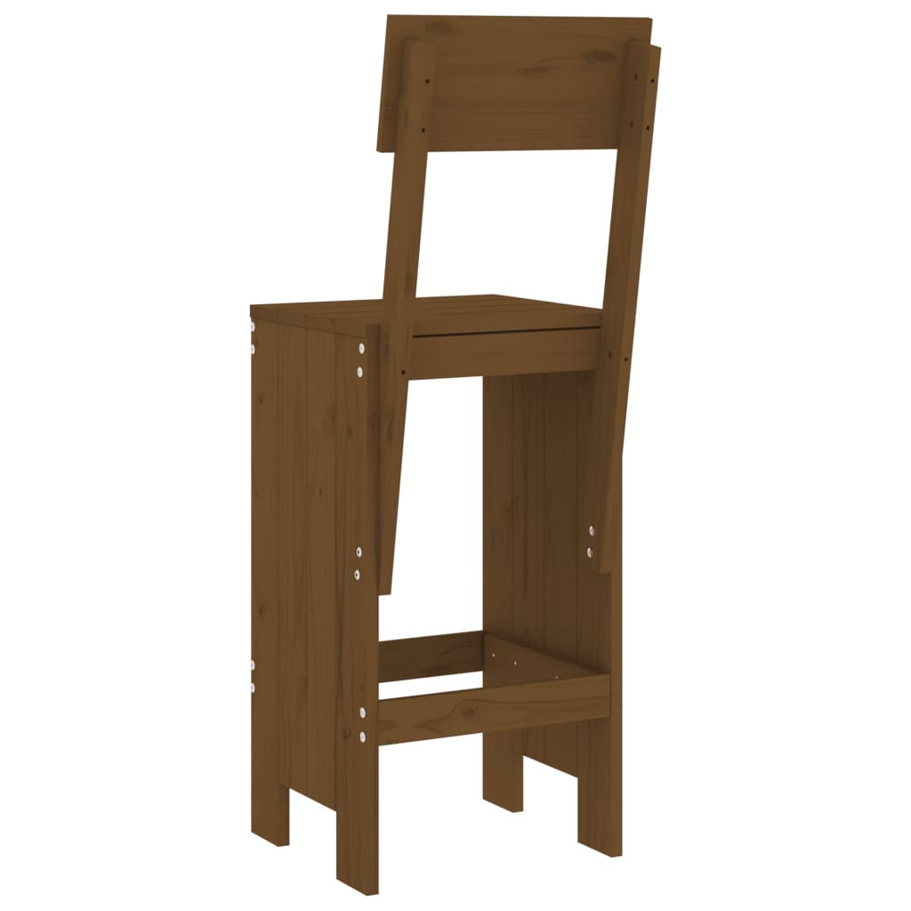 Cadeiras de bar 2 pcs 40x48,5x115,5cm pinho maciço castanho-mel