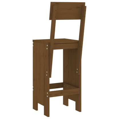 Cadeiras de bar 2 pcs 40x48,5x115,5cm pinho maciço castanho-mel