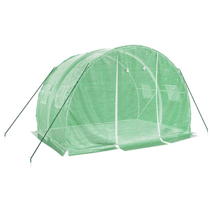 Estufa com estrutura de aço 6 m² 3x2x2 m verde