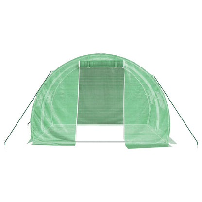 Estufa com estrutura de aço 6 m² 3x2x2 m verde