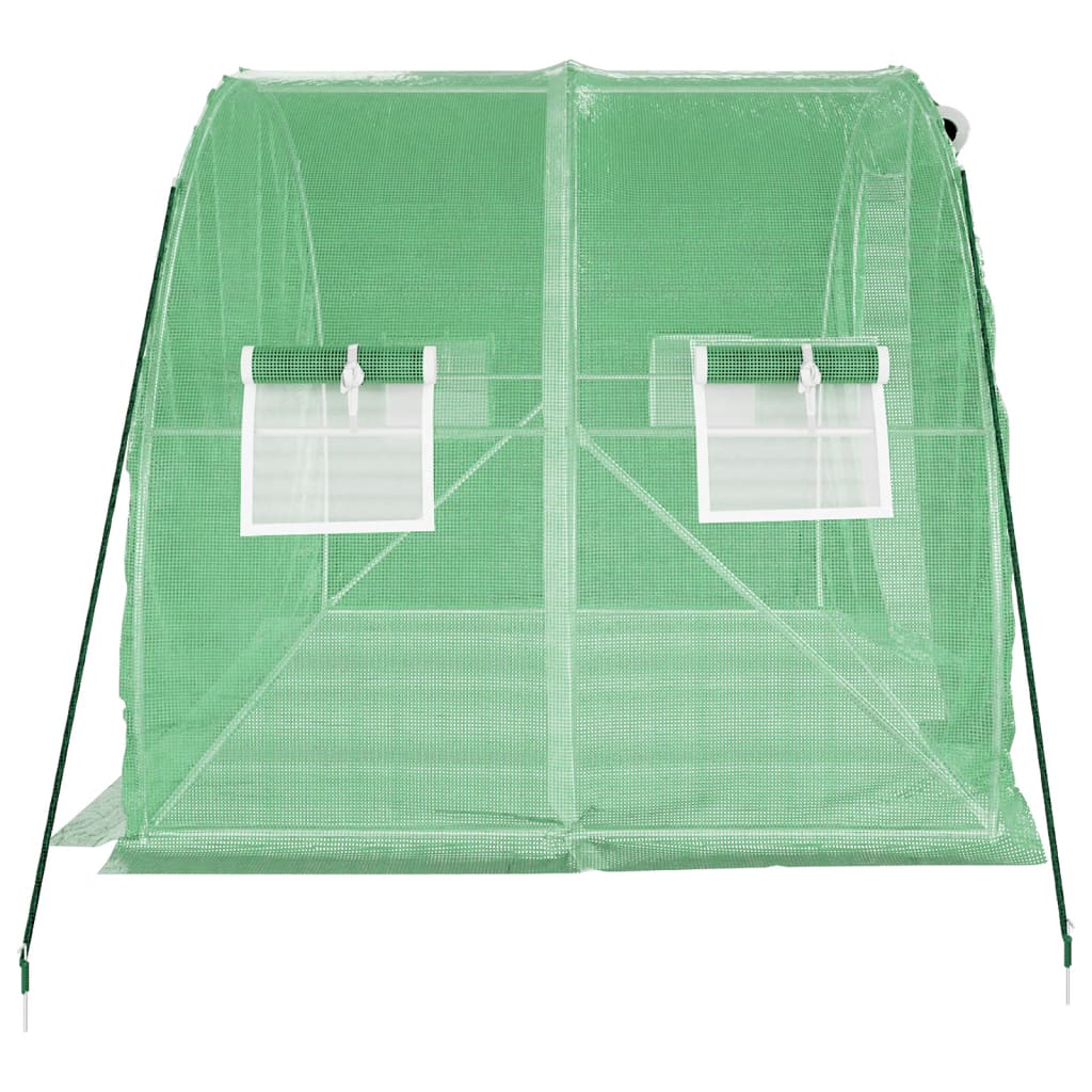 Estufa com estrutura de aço 6 m² 3x2x2 m verde