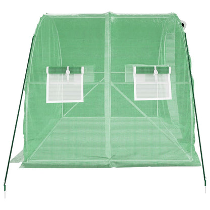 Estufa com estrutura de aço 6 m² 3x2x2 m verde