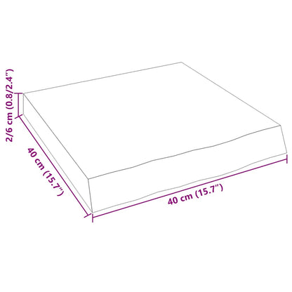 Prateleira de parede 40x40x(2-6) cm carvalho maciço não tratado