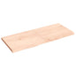 Prateleira de parede 120x50x(2-4)cm carvalho maciço não tratado