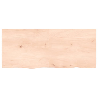 Prateleira de parede 120x50x(2-4)cm carvalho maciço não tratado