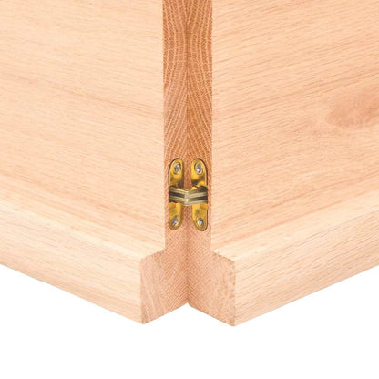 Prateleira de parede 120x50x(2-4)cm carvalho maciço não tratado
