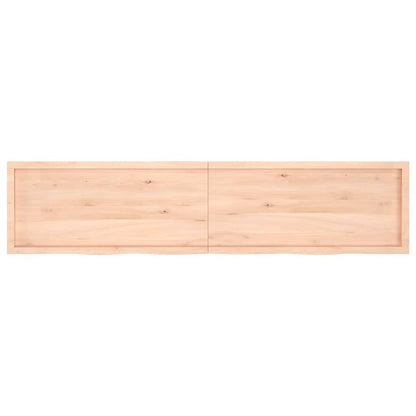 Prateleira de parede 220x50x(2-6)cm carvalho maciço não tratado