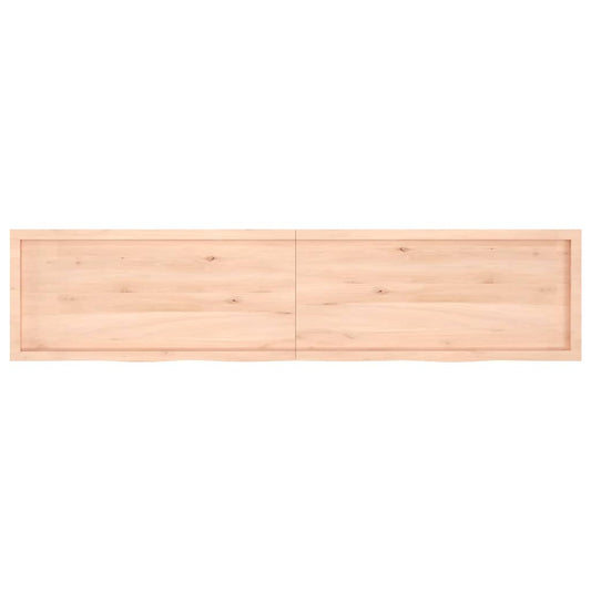 Prateleira de parede 220x50x(2-6)cm carvalho maciço não tratado