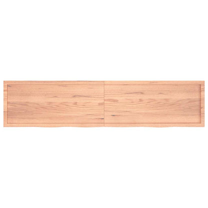 Prateleira de parede 220x50x(2-6) cm carvalho tratado castanho