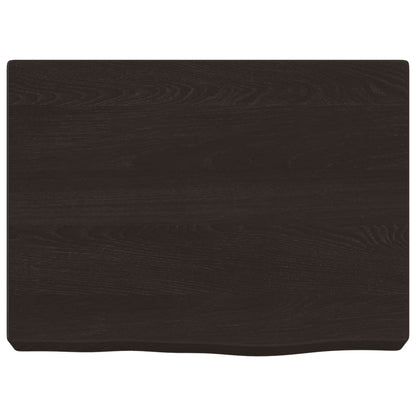 Prateleira de parede carvalho tratado castanho-escuro