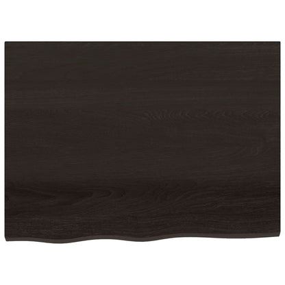 Prateleira de parede 80x60x2cm carvalho tratado castanho-escuro