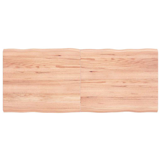 Tampo de mesa com bordas vivas carvalho tratado castanho-claro