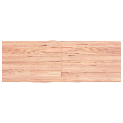 Tampo de mesa com bordas vivas carvalho tratado castanho-claro