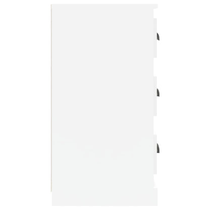 Aparadores 2 pcs derivados de madeira branco brilhante