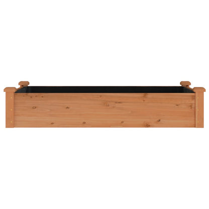 Canteiro elevado c/ forro 120x60x25 cm abeto maciço castanho