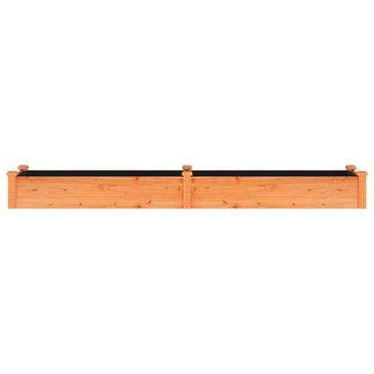 Canteiro elevado c/ forro 240x45x25 cm abeto maciço castanho