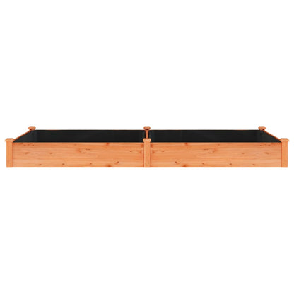 Canteiro elevado c/ forro 240x120x25 cm abeto maciço castanho