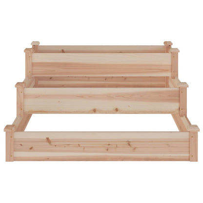 Canteiro elevado de jardim 120x120x56cm madeira de abeto maciça