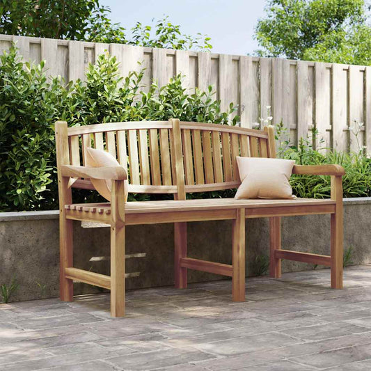 Banco de jardim 149,5x60x90 cm madeira de teca maciça