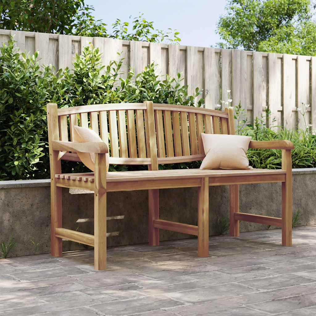 Banco de jardim 149,5x60x90 cm madeira de teca maciça