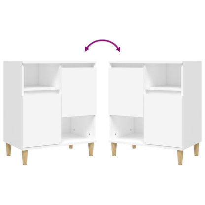 Aparadores 2 pcs 60x35x70 cm derivados de madeira branco