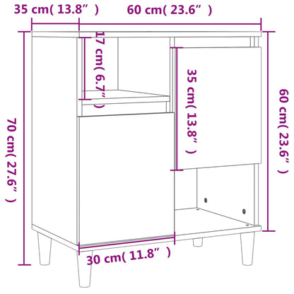 Aparadores 2 pcs 60x35x70 cm derivados de madeira branco