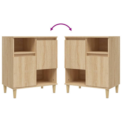 Aparadores 2 pcs 60x35x70 cm derivados madeira carvalho sonoma