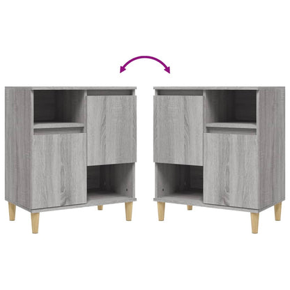 Aparadores 2 pcs 60x35x70 cm derivados madeira cinza sonoma