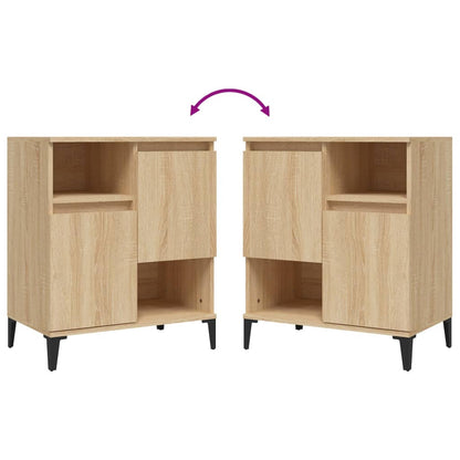 Aparadores 2 pcs 60x35x70 cm derivados madeira carvalho sonoma