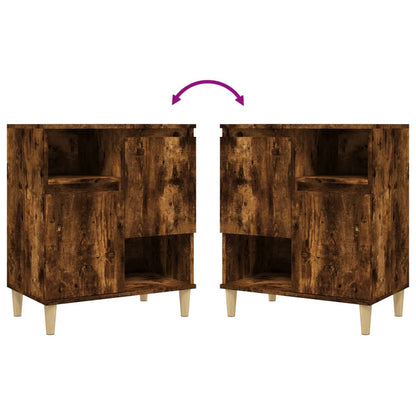 Aparadores 3 pcs 60x35x70 cm derivados madeira carvalho fumado