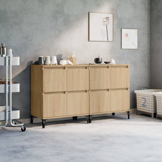 Aparadores 2 pcs 60x35x70 cm derivados madeira carvalho sonoma