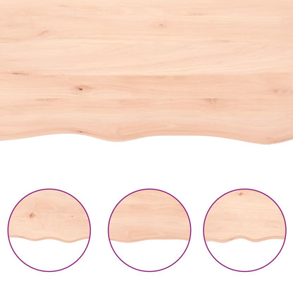 Tampo de mesa 100x40x(2-4) cm carvalho maciço não tratado